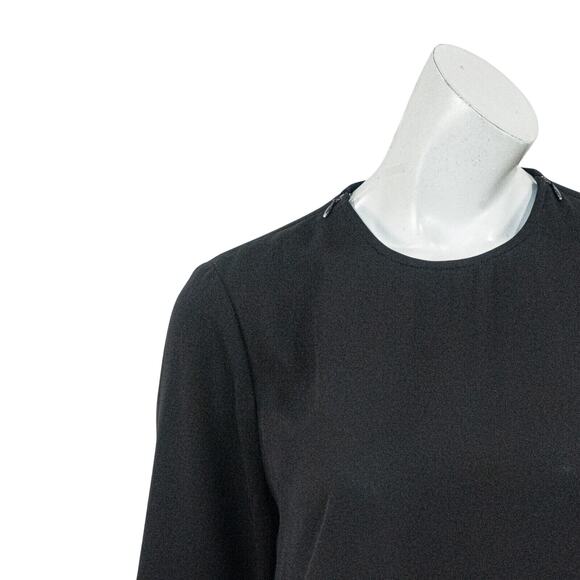 Zimmermann Women's Pleat Swing Top in Black zip Shoulder sz 2 - Picture 8 of 9